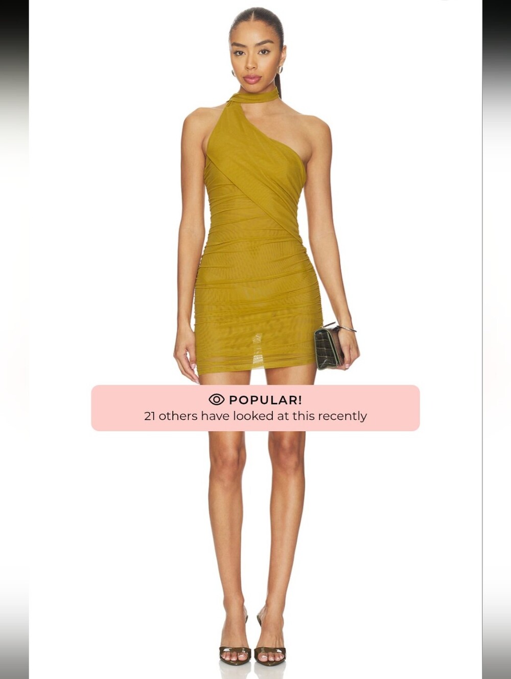 superdown Kynlee Mini Dress in Moss Green- M